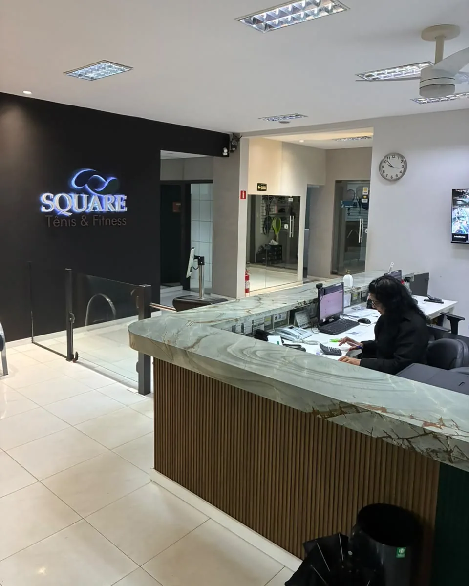 Recepção do Tennis Square, onde fica a Fator Dojo